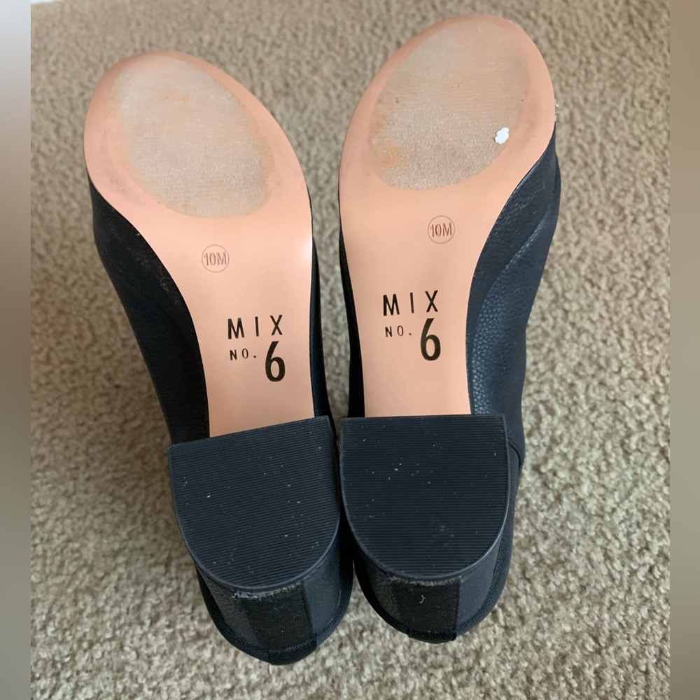 Mix No 6 Black Ankle Boot With Block Heel - image 3